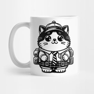 Cat Student at School Mug